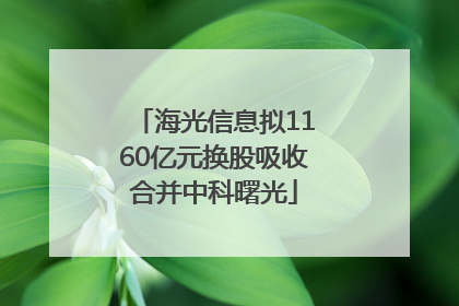 海光信息拟1160亿元换股吸收合并中科曙光