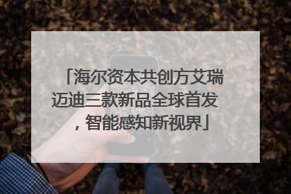 海尔资本共创方艾瑞迈迪三款新品全球首发，智能感知新视界