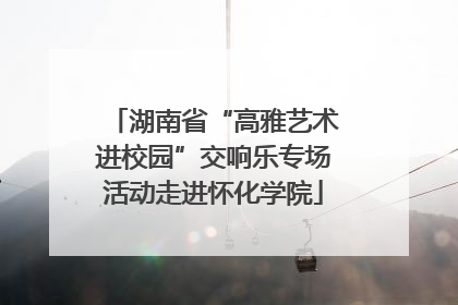 湖南省“高雅艺术进校园”交响乐专场活动走进怀化学院