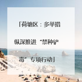 荷塘区：多举措纵深推进“禁种铲毒”专项行动