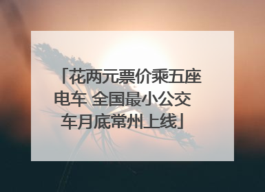 花两元票价乘五座电车 全国最小公交车月底常州上线