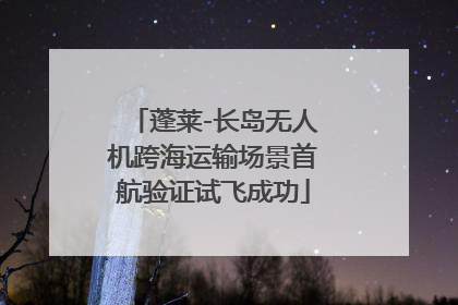 蓬莱-长岛无人机跨海运输场景首航验证试飞成功