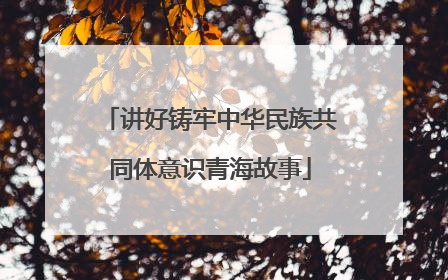 讲好铸牢中华民族共同体意识青海故事