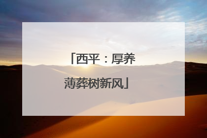 西平：厚养薄葬树新风