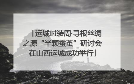 运城时装周·寻根丝绸之源“半颗蚕茧”研讨会在山西运城成功举行