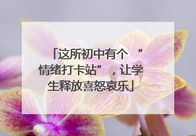 这所初中有个 “情绪打卡站”，让学生释放喜怒哀乐