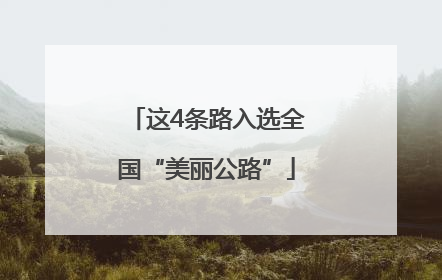 这4条路入选全国“美丽公路”