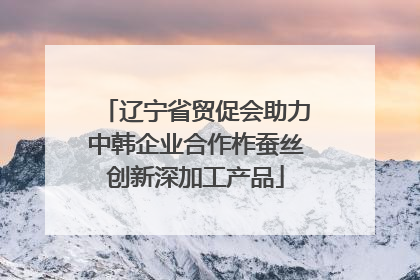 辽宁省贸促会助力中韩企业合作柞蚕丝创新深加工产品