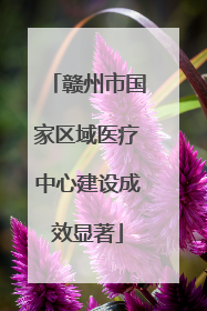 赣州市国家区域医疗中心建设成效显著