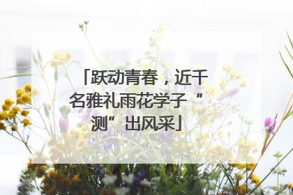 跃动青春，近千名雅礼雨花学子“测”出风采