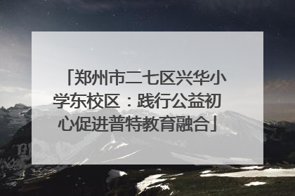 郑州市二七区兴华小学东校区：践行公益初心促进普特教育融合