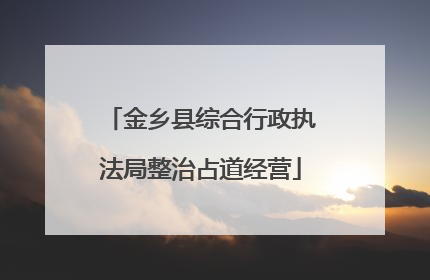 金乡县综合行政执法局整治占道经营