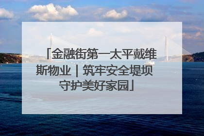 金融街第一太平戴维斯物业｜筑牢安全堤坝 守护美好家园