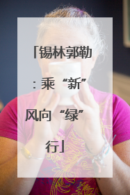 锡林郭勒：乘“新”风向“绿”行