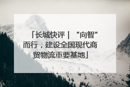 长城快评｜“向智”而行，建设全国现代商贸物流重要基地