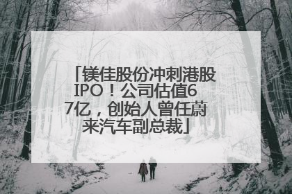 镁佳股份冲刺港股IPO！公司估值67亿，创始人曾任蔚来汽车副总裁