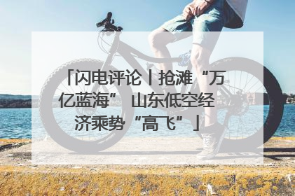 闪电评论丨抢滩“万亿蓝海” 山东低空经济乘势“高飞”