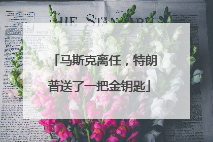 马斯克离任，特朗普送了一把金钥匙