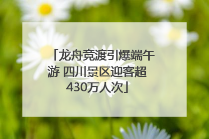 龙舟竞渡引爆端午游 四川景区迎客超430万人次