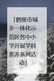 鹤壁市城乡一体化示范区各中小学开展学科素养系列活动