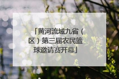 黄河流域九省（区）第三届农民篮球邀请赛开幕