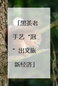 黑茶老手艺“泡”出文旅新经济