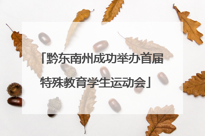 黔东南州成功举办首届特殊教育学生运动会