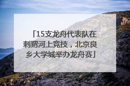 15支龙舟代表队在刺猬河上竞技，北京良乡大学城举办龙舟赛