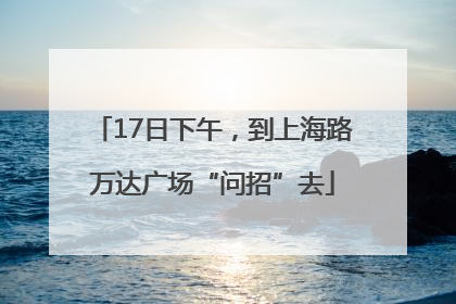 17日下午，到上海路万达广场“问招”去