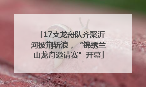 17支龙舟队齐聚沂河披荆斩浪，“锦绣兰山龙舟邀请赛”开幕
