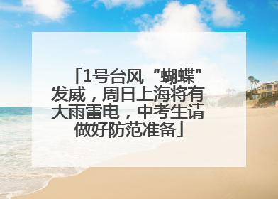 1号台风“蝴蝶”发威，周日上海将有大雨雷电，中考生请做好防范准备