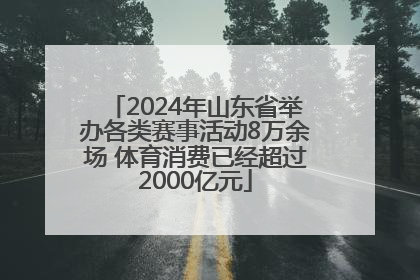 2024年山东省举办各类赛事活动8万余场 体育消费已经超过2000亿元