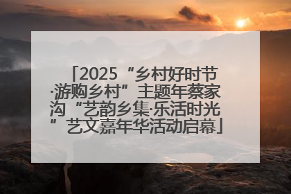 2025“乡村好时节·游购乡村”主题年蔡家沟“艺韵乡集·乐活时光”艺文嘉年华活动启幕