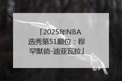 2025年NBA选秀第51顺位：穆罕默德-迪亚瓦拉