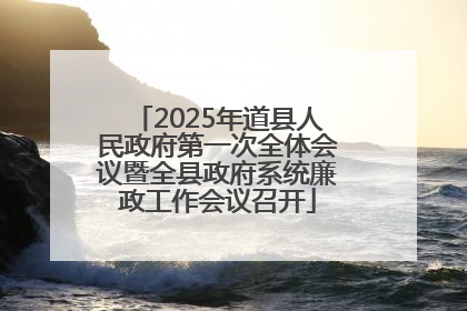 2025年道县人民政府第一次全体会议暨全县政府系统廉政工作会议召开