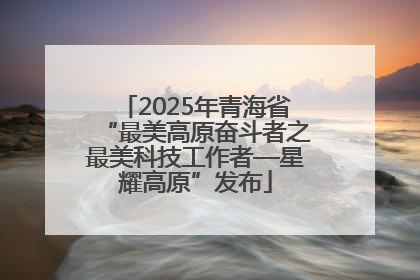 2025年青海省“最美高原奋斗者之最美科技工作者—星耀高原”发布