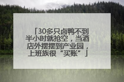 30多只卤鸭不到半小时就抢空，当酒店外摆摆到产业园，上班族很“买账”