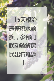 5天根治违停积水顽疾，多部门联动破解居民出行难题