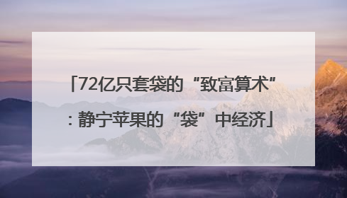 72亿只套袋的“致富算术”：静宁苹果的“袋”中经济