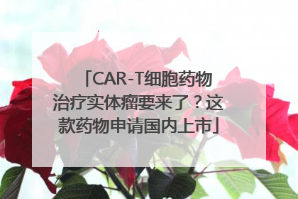 CAR-T细胞药物治疗实体瘤要来了？这款药物申请国内上市