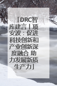 DRC智库建言丨项安波：促进科技创新和产业创新深度融合 助力发展新质生产力